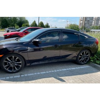 Vindafvisere til sideruder (4 stk., HIC) Honda Civic Sedan X 2016–2021 foto 4