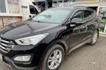 Hyundai Santa Fe 3 2012–2018 Vindafvisere med kromliste Long (4 stk., HIC) foto 3