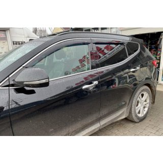 Vindafvisere med kromliste Long (4 stk., HIC) Hyundai Santa Fe 3 2012–2018 foto 1