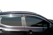 Nissan Qashqai 2014–2021 Vindafvisere til sideruder med kromliste (4 stk., HIC) foto 11