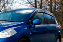 Nissan Tiida 2004–2011 Vindafvisere til vinduer HB (4 stk., HIC) foto 6