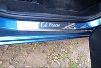 Citroen C-4 Picasso 2006–2013 Carmos dørtrinslister (4 stk., rustfrit stål) foto 1