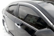 Toyota Camry 2011–2017 Vindafvisere til sideruder med kromliste (2011-2017 EU / 2011-2014 USA, 4 stk, HIC) foto 9