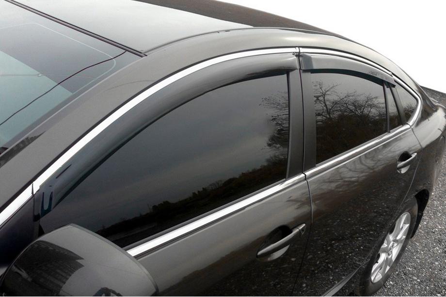 Ford Mondeo 2014–2022 Vindafvisere til sideruder med kromliste (4 stk., HIC) Image