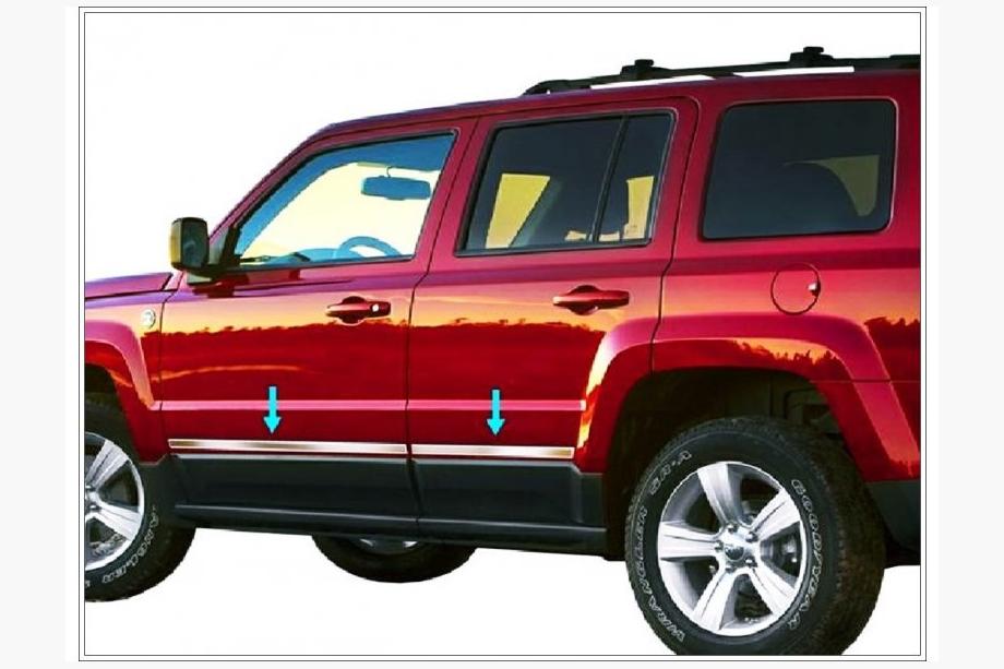 Jeep Cherokee/Liberty 2007–2013 Dørlister i rustfrit stål Image