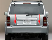 Jeep Cherokee/Liberty 2007–2013 Bagagerumskantliste (rustfrit stål) foto 2