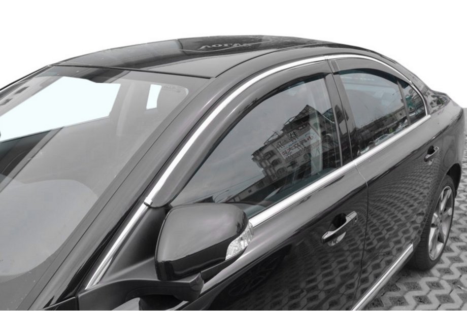 Volvo S80 2006–2016 Vindafvisere til sideruder med kromliste (4 stk., HIC) Foto 1