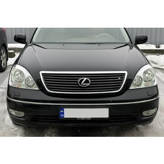 Krom forlygterammer (2 stk., plast) Lexus LS 2001–2006 foto 1