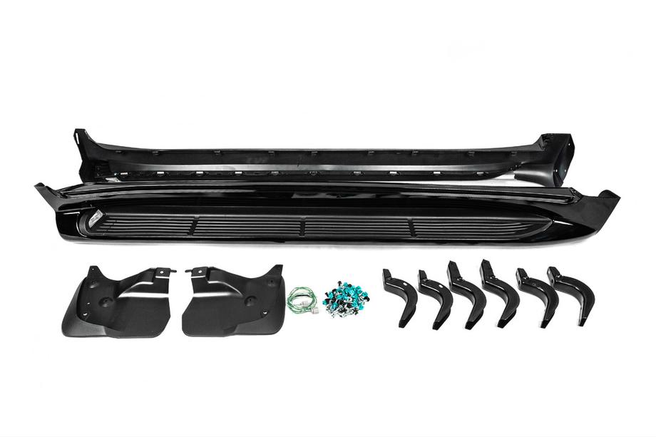 Toyota Land Cruiser 200 2007–2021 Sidetrin med LED (design 2015-2020) Sort farve Foto 10