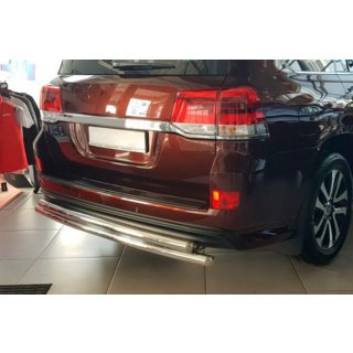 Bageste beskyttelsesbøjle AK002-double (2 stk., rustfri stål) Toyota Land Cruiser 200 2007–2021 foto 3