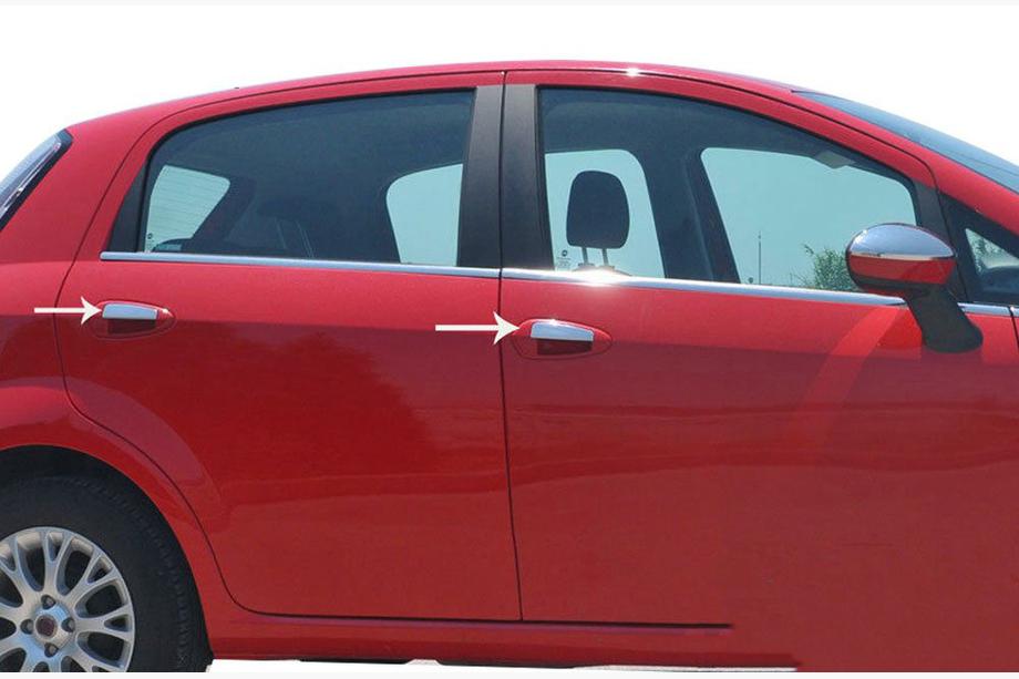 Fiat Punto Grande/EVO 2006–2018 Dørgrebsafdækninger (til 4 døre, rustfrit stål) Carmos - Tyrkisk stål Image