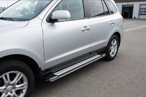 Hyundai Santa Fe 2 2006–2012 Sidetrin Rainbow (2 stk., aluminium) foto 1