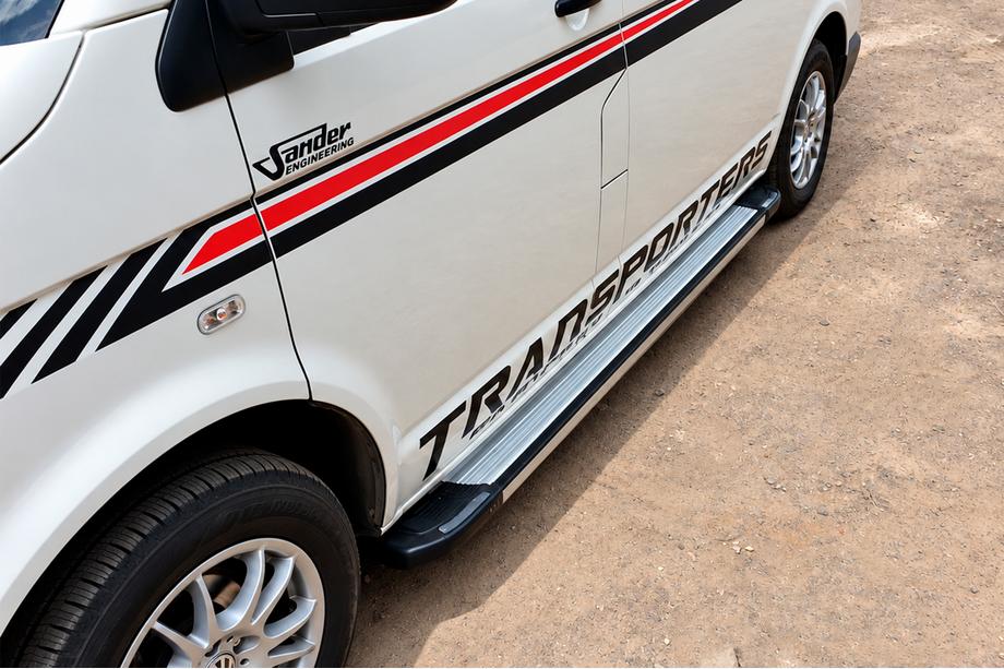 Volkswagen T5 Multivan 2003–2010 Rainbow sidetrin (2 stk., aluminium) Foto 3
