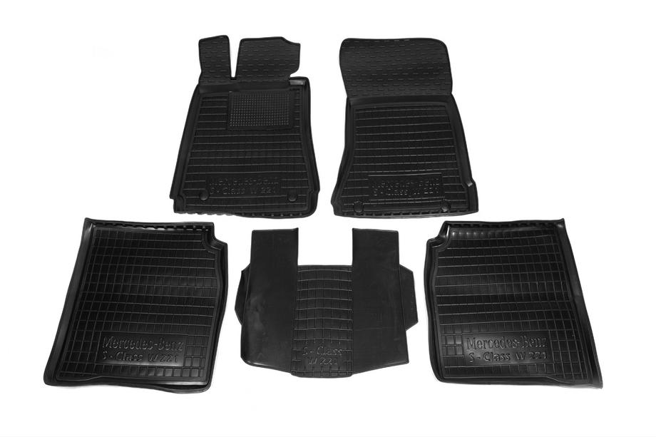 Mercedes S-Klasse W221 2005–2013 Gummimåtter med kant 4 matic long (Autogumm) Foto 2
