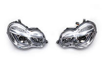 Mercedes C-class W203 2000–2007 Forlygter med LED-positionslys (2 stk.) Mørk foto 2