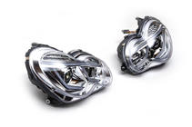 Mercedes C-class W203 2000–2007 Forlygter med LED-positionslys (2 stk.) Mørk foto 3