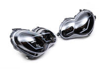Mercedes C-class W203 2000–2007 Forlygter med LED-positionslys (2 stk.) Mørk foto 8