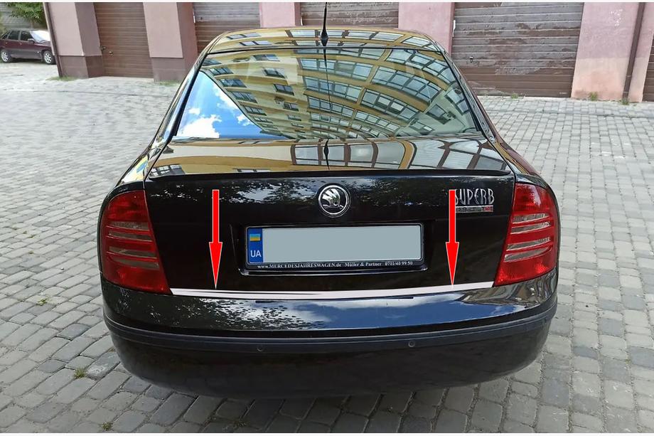 Skoda Superb 2001–2009 Bagagerumskantliste (rustfrit stål) Image