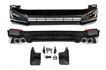 Toyota Land Cruiser Prado 150 2009–2023 Modelista V3-LED kofangertillægsdele til for- og bagkofanger (2017-) Sort farve foto 2