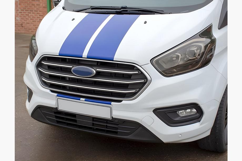Ford Custom 2013–2022 Kølergrill-rammer 2018+ (4 stk., rustfrit stål) Image