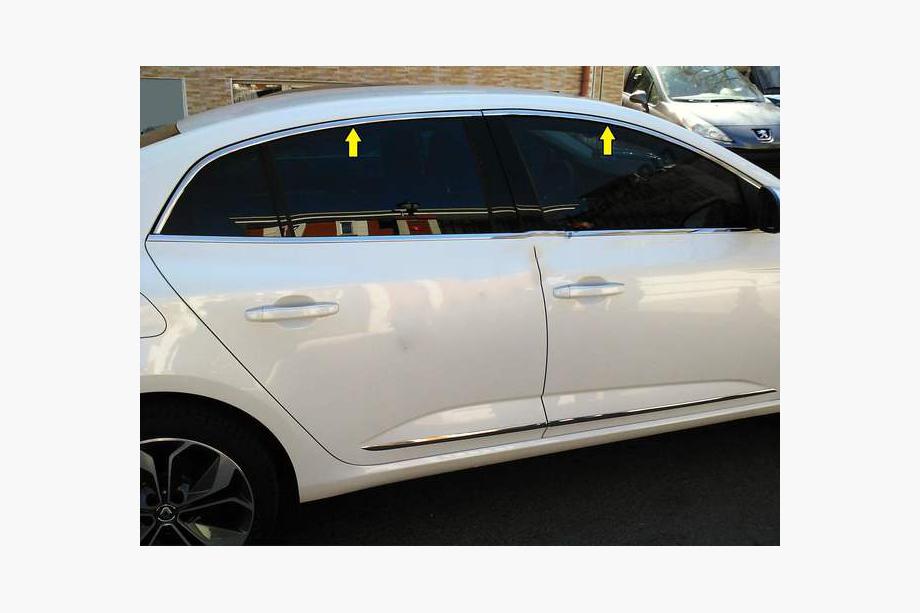 Renault Megane IV 2016–2025 Øvre vindueslister (Sedan, 6 stk., rustfrit stål) Image