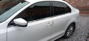 Volkswagen Jetta 2011–2018 Nederste vindueslister (6 stk., rustfrit stål) OmsaLine - Sort krom foto 3