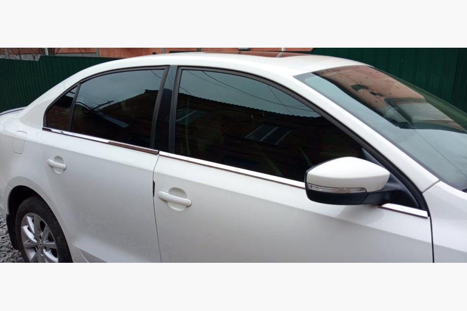 Volkswagen Jetta 2011–2018 Nederste vindueslister (6 stk., rustfrit stål) OmsaLine - Sort krom Image