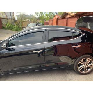 Vindafvisere med kromliste (4 stk., Niken) Hyundai Elantra (AD) 2015–2020 foto 2