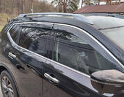 Nissan X-trail T32/Rogue 2014–2021 Vindafvisere med kromliste (4 stk., Niken) foto 3