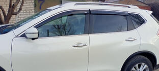 Nissan X-trail T32/Rogue 2014–2021 Vindafvisere med kromliste (4 stk., Niken) foto 5
