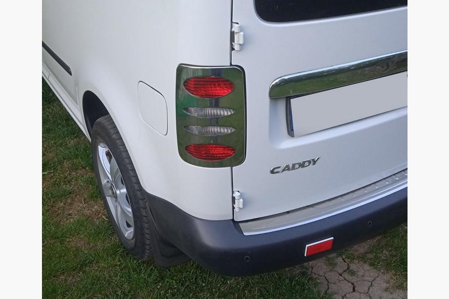 Volkswagen Caddy 2004–2010 Rammer til stoplygter V2 (2 stk., rustfrit stål) Carmos - Tyrkisk stål Image