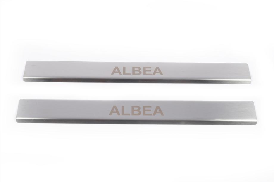 Fiat Albea 2002–2012 Dørtrinslister Carmos (2 stk., rustfrit stål) Foto 2