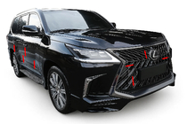 Lexus LX570/450d 2008–2022 BlackEdition bodykit-sæt (til TRD 2016+) foto 1