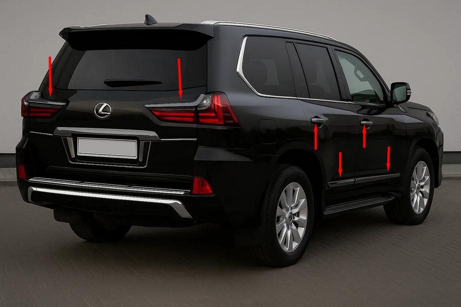 Lexus LX570/450d 2008–2022 BlackEdition bodykit-sæt (til TRD 2016+) Foto 2