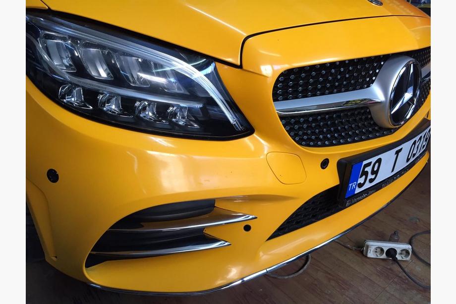Mercedes C-klasse W205 2014–2021 Krom tågelygteafdækninger til AMG (4 stk.) Foto 2