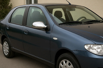 Fiat Albea 2002–2012 Krom spejldæksler (2011↗, 2 stk., plast.) Carmos - ABS-plast foto 2