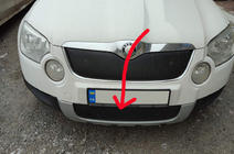 Skoda Yeti 2009–2017 Vinterafdækning til kølergrill (nederste, 2009-2013) Blank foto 2