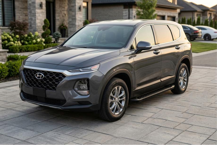 Hyundai Santa Fe 4 2018–2023 Sidetrin Allmond Black (2 stk., aluminium) Image