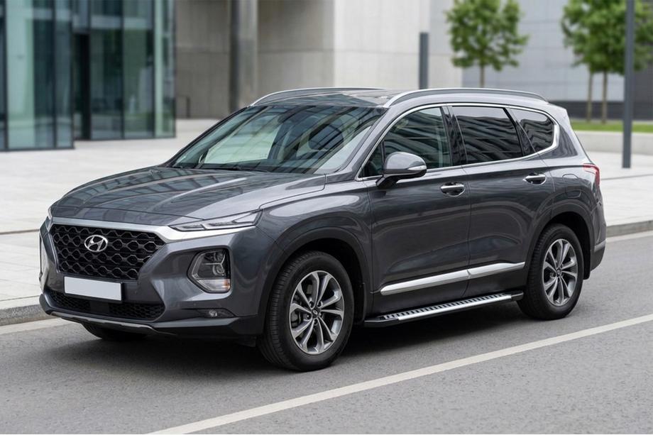 Hyundai Santa Fe 4 2018–2023 Sidetrin Line (2 stk., aluminium) Image