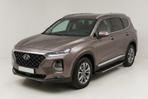 Hyundai Santa Fe 4 2018–2023 Sideskørter Bosphore Grey (2 stk., aluminium) foto 1