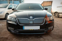 Skoda Superb 2015–2024 Vinterafdækning til kølergrill (2015-2019, nederste) foto 2