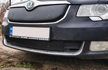 Skoda Superb 2009–2015 Vinterafdækning til kølergrill (nedre, 2008-2013) Mat foto 3