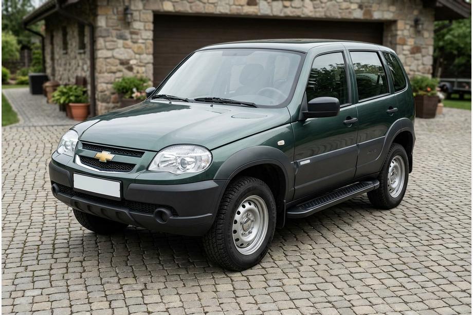 Chevrolet Niva 1998–2020 Sidetrin Allmond Black (2 stk., aluminium) Image