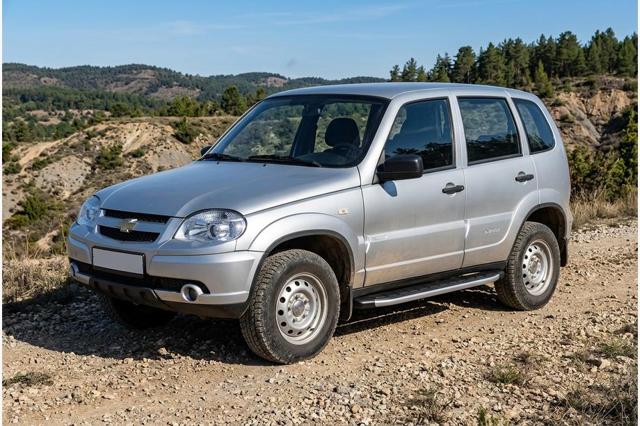 Chevrolet Niva 1998–2020 Sidetrin Fullmond (2 stk., aluminium) Image