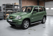 Chevrolet Niva 1998–2020 Sidetrin Tayga Grey (2 stk., aluminium) foto 1
