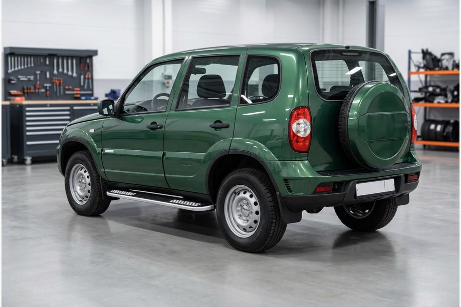 Chevrolet Niva 1998–2020 Sidetrin Tayga V2 (2 stk., aluminium) Foto 1