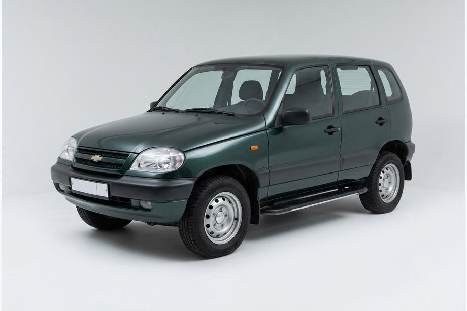 Chevrolet Niva 1998–2020 Sideskørter Bosphore Grey (2 stk., aluminium) Image