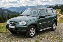 Chevrolet Niva 1998–2020 Sidetrin Maydos V2 (2 stk., aluminium ↗ rustfrit stål) foto 1