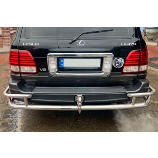 Bagerste beskyttelsesbøjle AK009-15 (rustfri stål) Lexus LX470 1998–2007 foto 2