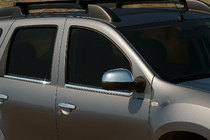Dacia Duster 2008–2018 Krom spejlkapper variant 1 (2 stk., rustfrit stål) OmsaLine - italiensk rustfrit stål foto 1